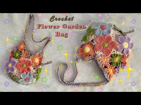 Видео: СУМКА КРЮЧКОМ 🌸 Цветочный сад 🌺 Как связать крючком сумку-бабушкин квадрат с цветком
