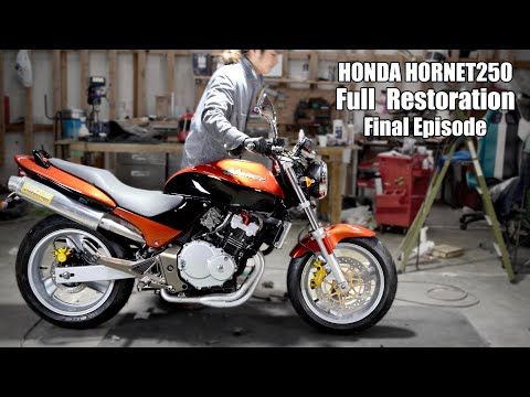 Видео: Завершение полной реставрации мотоцикла Honda Hornet 250 | Лучший момент.