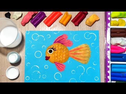 Видео: Рыбка из пластилина. Идея для творчества. Лепим с детьми