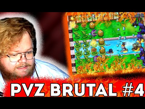Видео: T2x2 ИГРАЕТ В Plants vs. Zombies С ХАРД МОДОМ Brutal №4