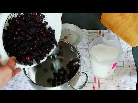 Видео: Варенье из ежевики с крыжовником,простой способ с варкой