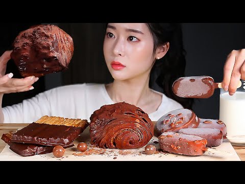 Видео: ASMR Шоколадный праздник 🍫Грязный хлеб Шоколад Мороженое пирог MUKBANG EATING SHOW