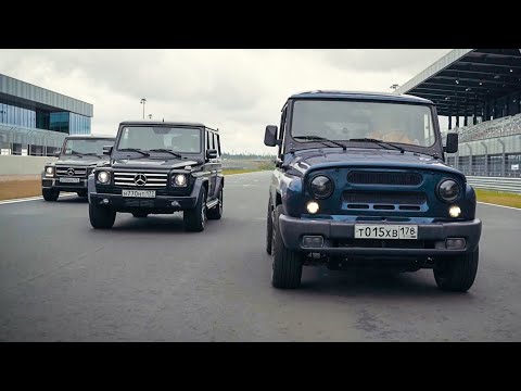 Видео: Гонка УАЗ 400 сил против Геликов AMG