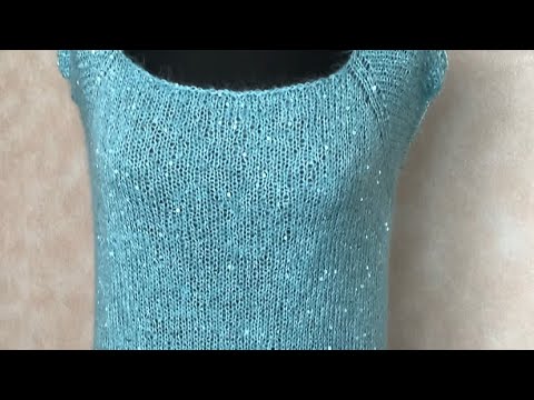 Видео: Джемпер молодежный размер 46. Кид мохер с пайетками.