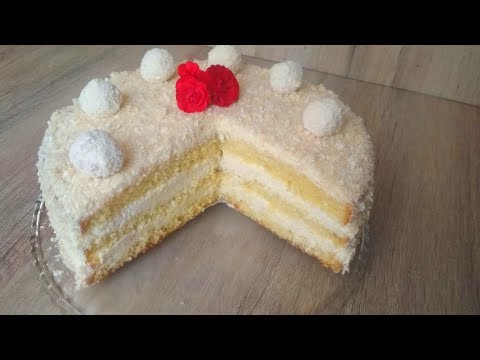 Видео: Самый Кокосовый Торт. Нежный, ароматный и невесомый! The Most Coconut Cake. Gentle and weightless!