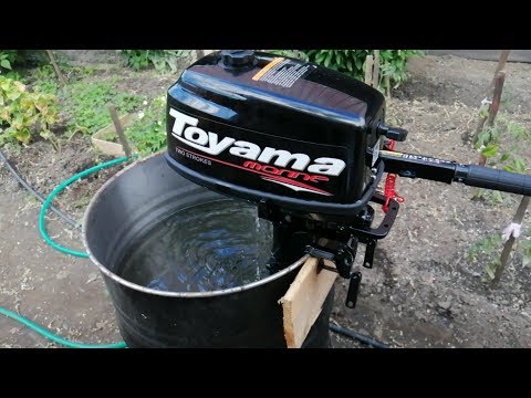 Видео: Мотор лодочный Тояма 5 л.с. Ривьера320.Обкатка.Глиссер!