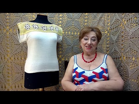 Видео: Вязаная кокетка. Мастер-класс по вязанию крючком от О. С. Литвиной.