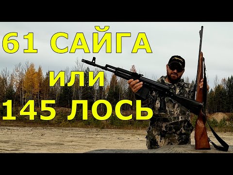 Видео: Пристрелка карабина 61 Сайги в 308 калибре после тюнинга, сравнение с 145 Лосем в 308 калибре