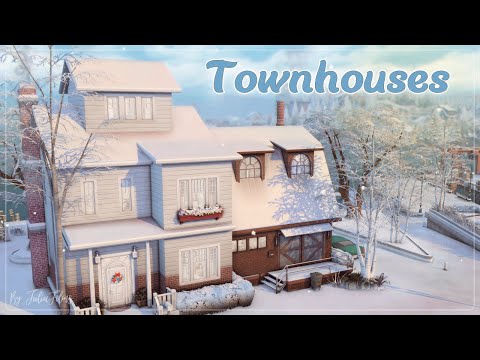 Видео: Таунхаусы🤍│Строительство│Townhouses│SpeedBuild│NO CC [The Sims 4]