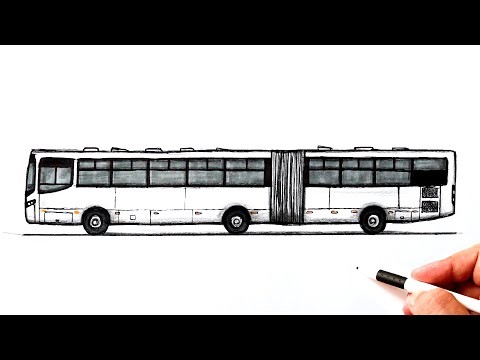 Видео: Как нарисовать Автобус гармошка