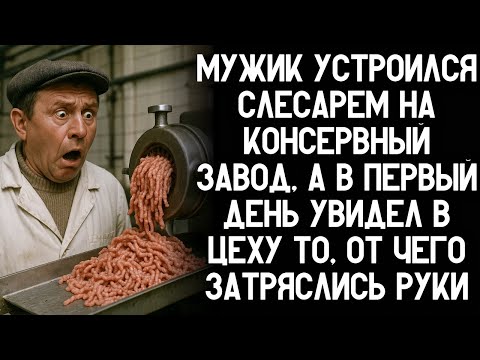 Видео: Мужик устроился слесарем на консервный завод, а в первый день увидел в цеху то, от чего побледнел...