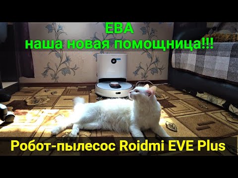 Видео: Новая помощница!!! Робот-пылесос Roidmi EVE Plus.