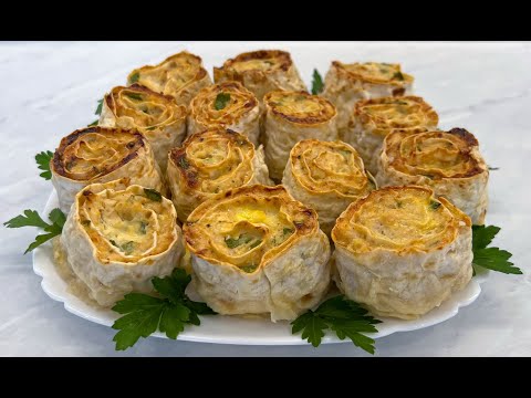 Видео: Рулетики из Лаваша с Курицей в Духовке / Праздничная Закуска из Лаваша / Lavash Roll
