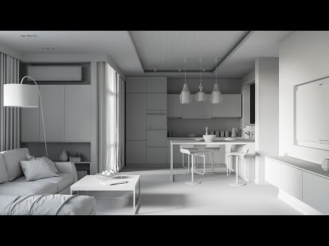 Видео: Настройка освещения в интерьере | Corona Render | Eстественный свет