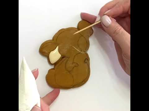 Видео: Имбирный пряник. Как сделать ровный стык из разной глазури