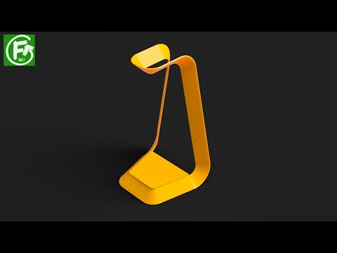Видео: Fusion 360 | Подставка для гарнитуры