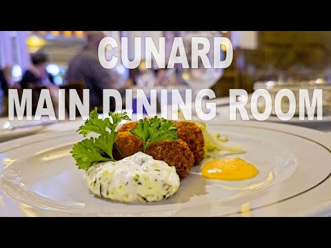Видео: Каково это — ужинать на борту Cunard? | Обзор главного ресторана Britannia