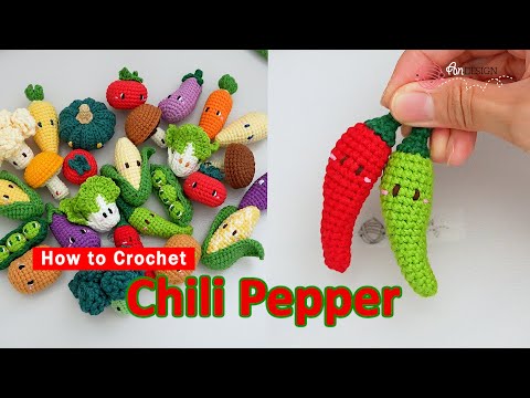Видео: Добавьте остроты в вязание крючком! 🌶️ Сделайте этот милый перец чили | Пошаговое руководство по ...