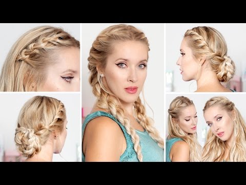 Видео: Причёски на каждый день, быстро и легко, на праздники, Новый Год,  для средних/длинных волос