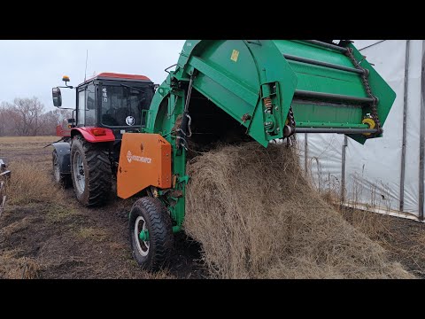 Видео: Пресс подборщик ПР-145М Унисибмаш, отзыв о работе🙂