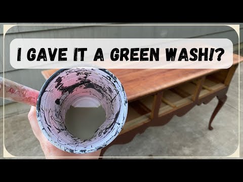 Видео: Приглушение цвета вишневого дерева с помощью зелёной заливки, мебель для буфета Flip