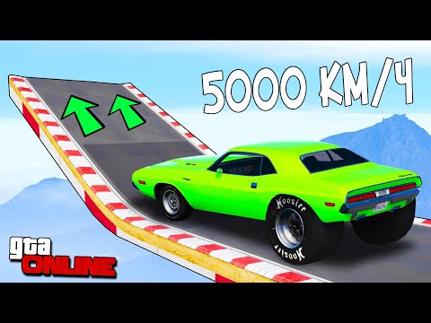 Видео: КАК ДАЛЕКО МАШИНА ДРАГСТЕР УЛЕТИТ С ОГРОМНОГО ТРАМПЛИНА НА СКОРОСТИ 5000 КМ/Ч? ЭКСПЕРИМЕНТЫ В ГТА 5!
