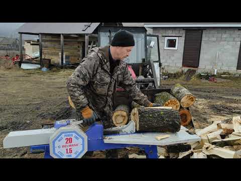 Видео: Не надо НЕГРА. Колка дров при помощи куна. Намного быстрее.