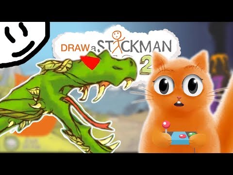 Видео: УБЕГАЕМ ОТ ЗЛОЙ ГОЛОДНОЙ ЗМЕИ в игре СТИКМЕН Draw a Stickman EPIC 2 КОТ ДЖЕМ играет детский летсплей