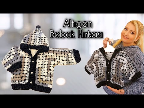 Видео: Как связать очень простой шестиугольный детский кардиган крючком.