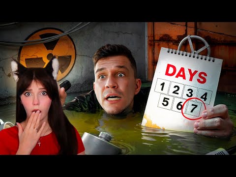Видео: Я Провёл 7 Дней в Бункере под землёй! Еле выжил! Не повторять! Дима Масленников Реакция