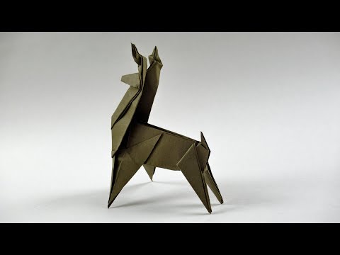 Видео: Как сделать оригами оленя (Джо Накашима)