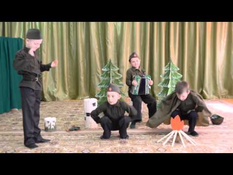 Видео: Театрализованная постановка  "На привале"