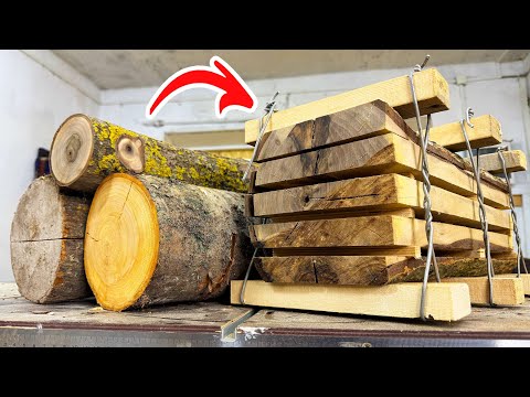Видео: Пилорама из ленточной пилы? Легко! Приспособление для Распиловки Бревен на Ленточной Пиле