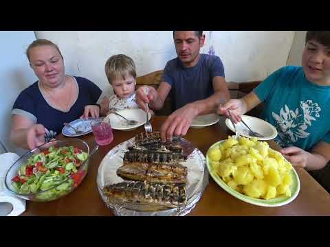 Видео: мукбанг рыба на костре