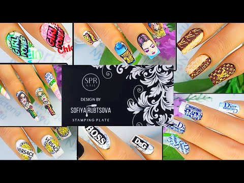 Видео: Одна пластина Куча вариантов дизайна SPR NAIL 27 Как крепиль гелевые слайдеры