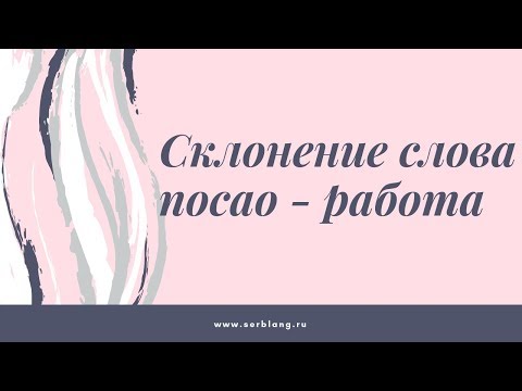 Видео: Склонение существительного посао - работа