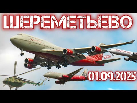 Видео: Споттинг в Шереметьево 01.09.2025