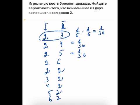 Видео: Игральную кость бросают дважды