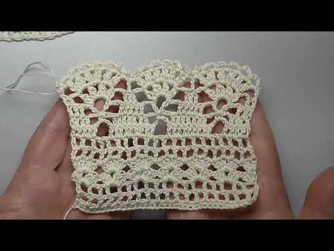 Видео: Чудесный узор для платья крючком Простая кайма для юбки крючком