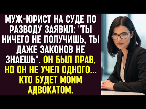 Видео: Муж-юрист: "Ты ничего не получишь, ты даже законов не знаешь". Но он не знал, кто мой адвокат.