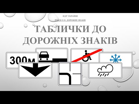 Видео: ПДР 2025. Розділ 33 (7). Таблички до дорожніх знаків