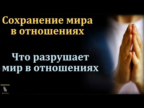 Видео: "Сохранение мира в отношениях". В. В. Сименко. МСЦ ЕХБ