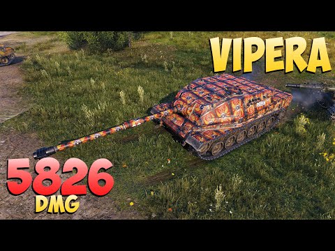 Видео: Vipera - 5 Kills 5.8K DMG - Боевая черепаха! - Мир Танков