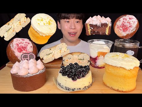 Видео: SUB) Корейский десерт Starbucks, рогалик, булочка, торт мукбанг асмр