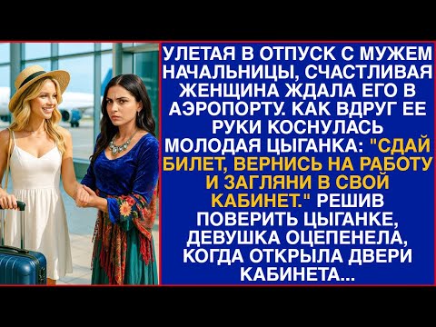 Видео: Улетая в отпуск с мужем начальницы, женщина ждала его в аэропорту. Как вдруг ее руки коснулась...