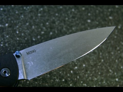 Видео: Тест стали M390 HRC 61 на ноже "Ласточка" от GS.