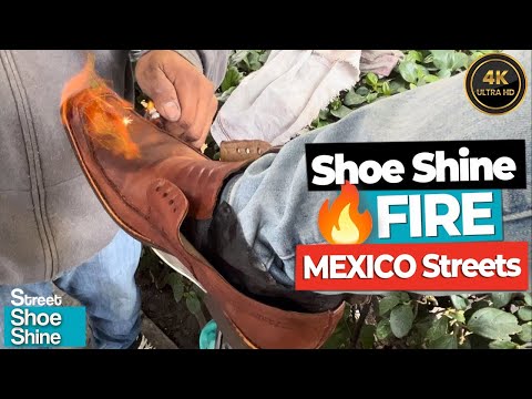 Видео: Растопите чернила на моей обуви 🔥 ЛУЧШИЙ Чистка обуви Fire #asmr #shoeshine