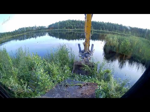 Видео: Как мы почистили заболоченное озеро экскаватором