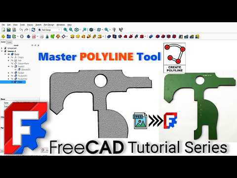 Видео: Обратное проектирование FreeCAD | Создание 3D-модели из изображения | Трассировка изображения | П...