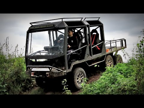 Видео: Наш внедорожник. Mudster Truck 6x6. Три оси и три движка